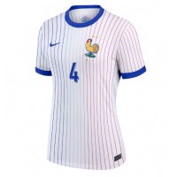 Camiseta Francia Dayot Upamecano #4 Visitante Equipación para mujer Eurocopa 2024 manga corta